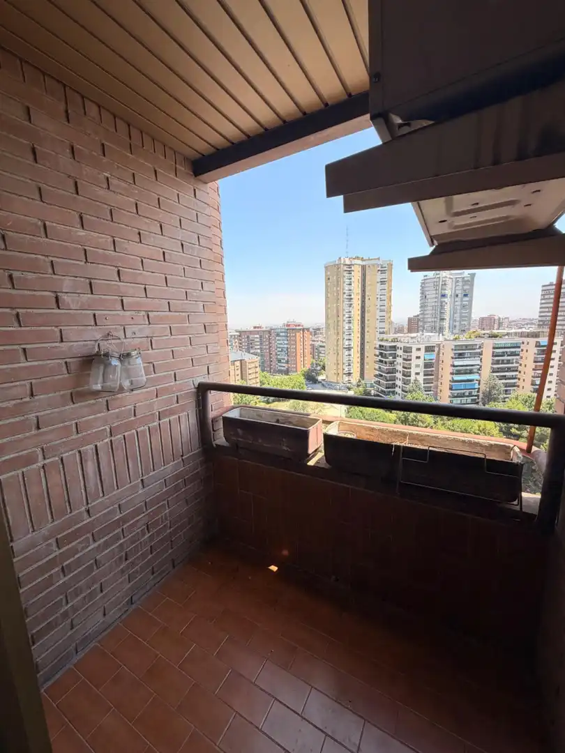 Balcony of Flat for rent in Madrid  with Private garden, Swimming Pool and Balcony