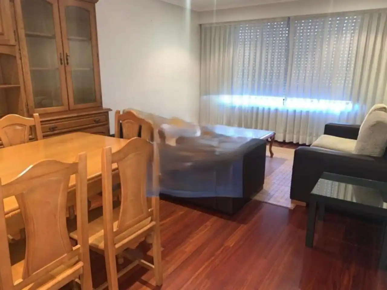 Dining room of Flat for rent in Ourense Capital   with Heating, Parquet flooring and Furnished