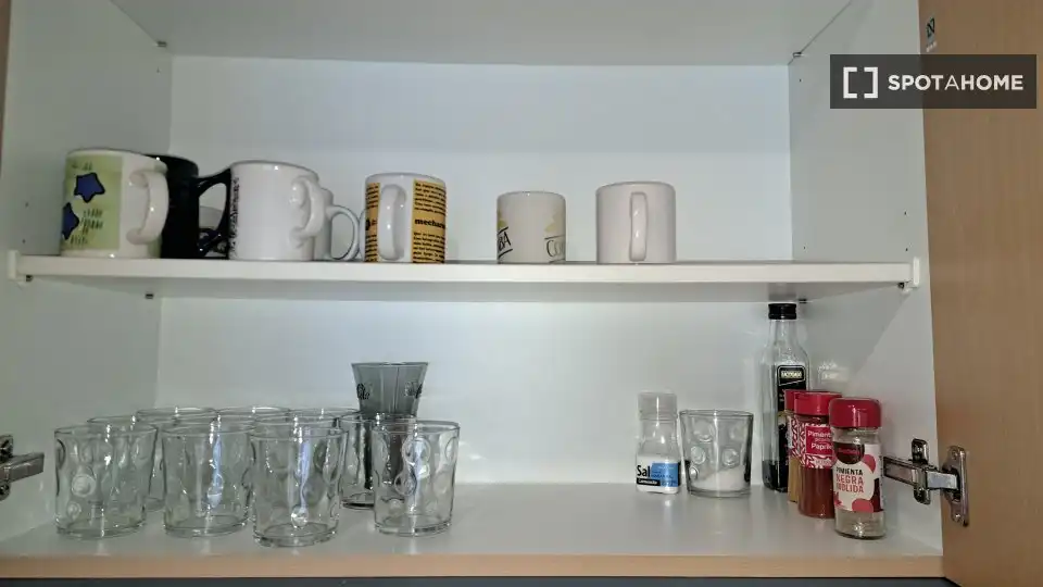 Cuina de Apartament per a compartir en Vigo  amb Aire condicionat, Terrassa i Moblat