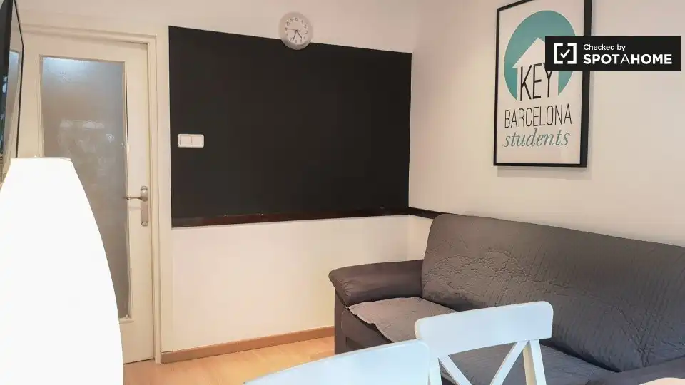 Living room of Flat for rent in L'Hospitalet de Llobregat  with Air Conditioner, Heating and Furnished