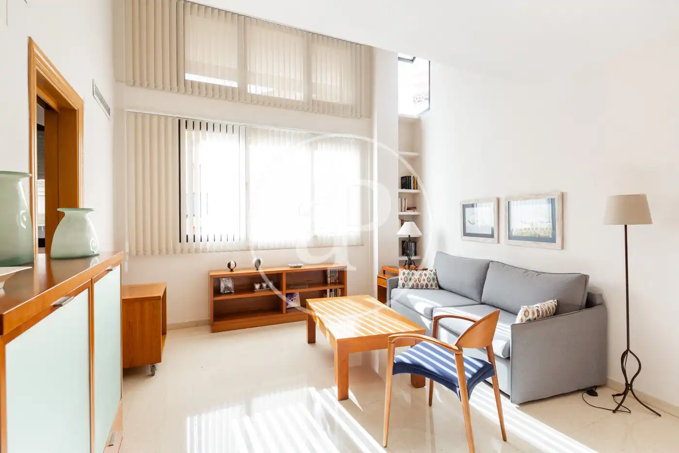 Sala de estar de Dúplex de alquiler en Valencia con Aire acondicionado, Calefacción y Amueblado