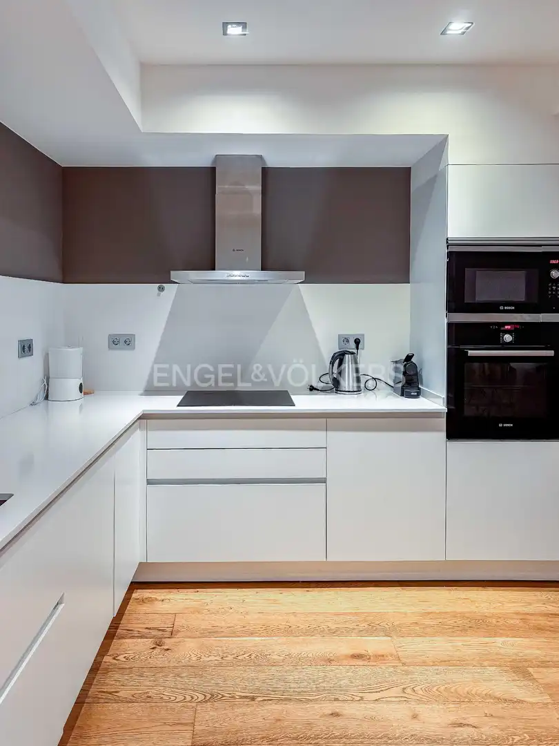 Cocina de Piso de alquiler en Barcelona con Aire acondicionado, Calefacción y Parquet