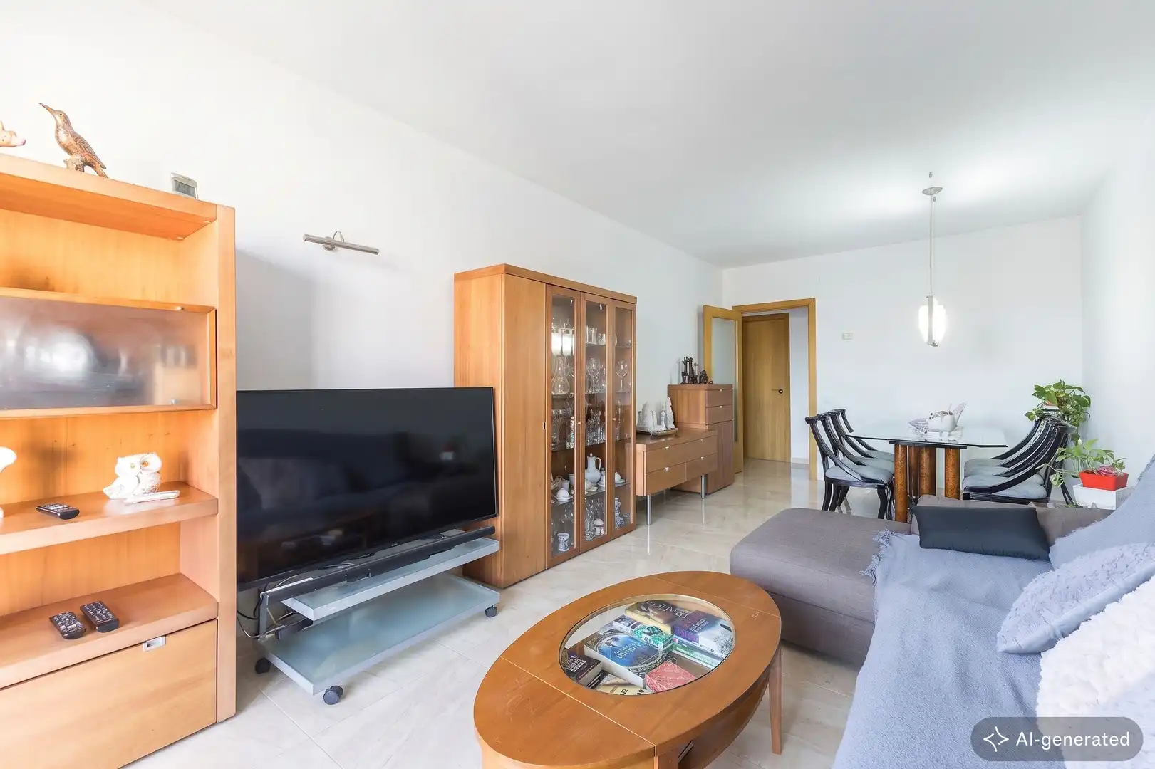 Wohnzimmer von Wohnung zum Verkauf in Barcelona mit Klimaanlage, Heizung und Terrasse