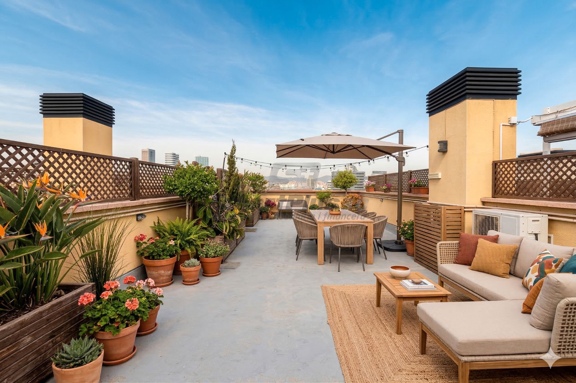 Terraza de Ático en venta en  Barcelona Capital con Aire acondicionado, Calefacción y Parquet