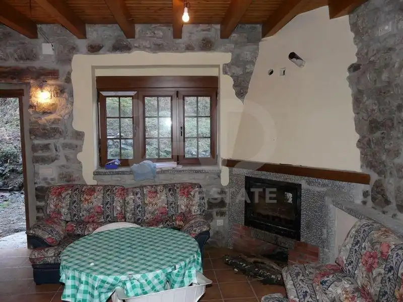 Sala d'estar de Finca rústica en venda en Oseja de Sajambre amb Calefacció