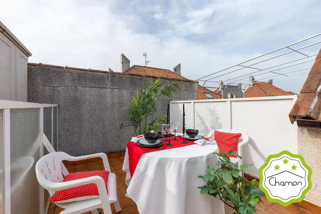 Terrasse von Maisonette zum Verkauf in Noja mit Heizung, Abstellraum und Möbliert