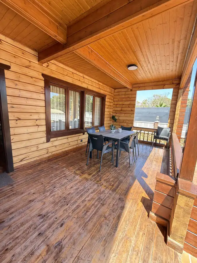 Terraza de Casa o chalet de alquiler en Roquetas de Mar con Jardín privado, Piscina y Amueblado