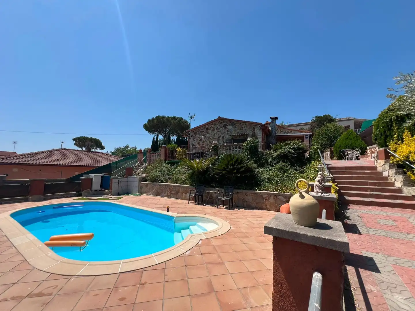 Piscina de Casa o chalet en venta en Fogars de la Selva con Aire acondicionado, Jardín privado y Terraza