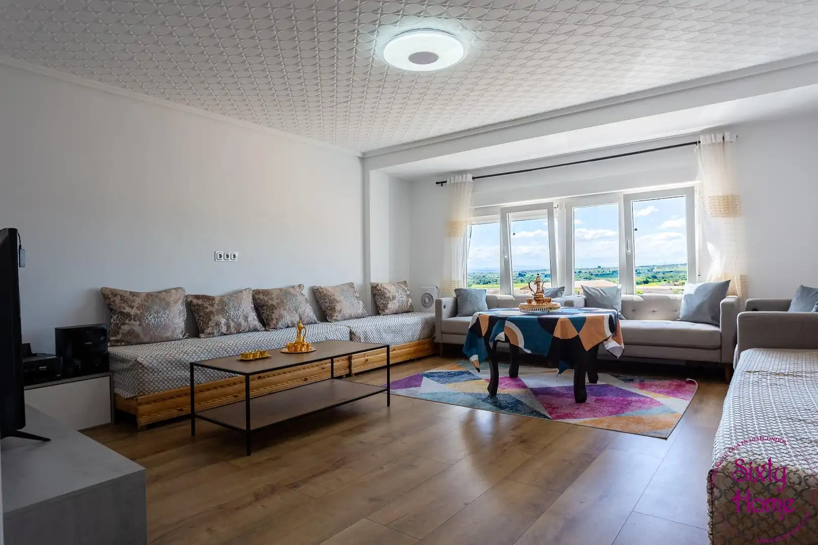 Wohnzimmer von Wohnung zum Verkauf in Tauste mit Heizung, Parkett und Möbliert