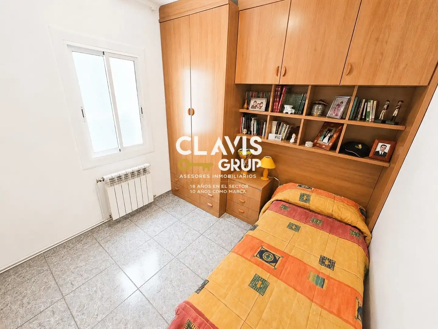 Schlafzimmer von Wohnung zum Verkauf in Barcelona mit Heizung, Terrasse und Möbliert