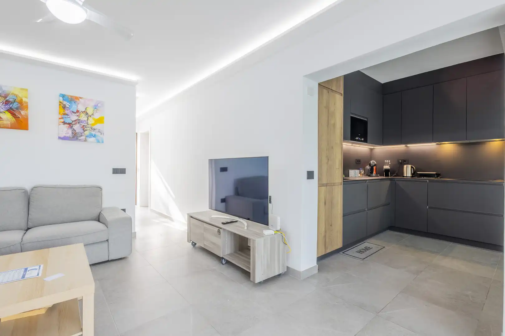 Wohnzimmer von Haus oder Chalet zum Verkauf in Adeje mit Klimaanlage, Privatgarten und Terrasse