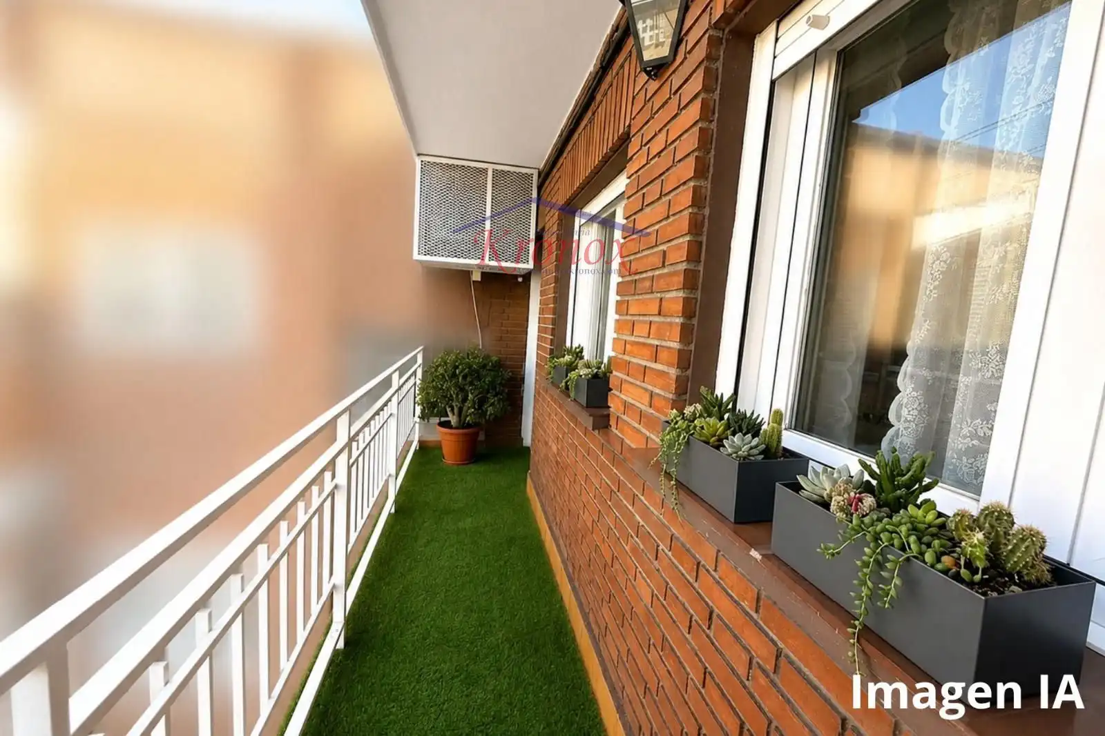 Balcony of Flat for sale in Madrid  with Air Conditioner, Heating and Terrace