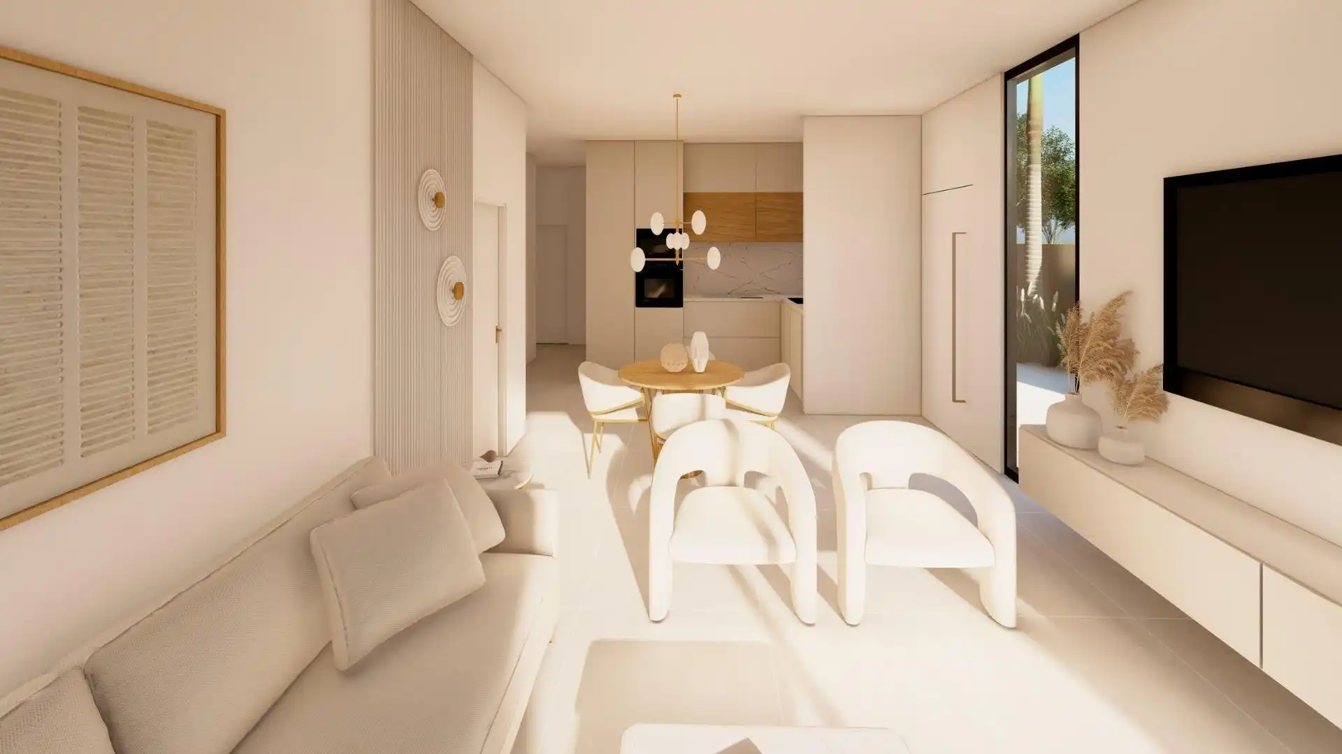 Sala de estar de Casa o chalet en venta en Pilar de la Horadada con Aire acondicionado, Jardín privado y Terraza