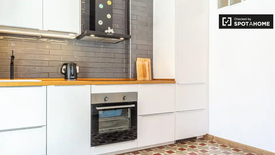 Cocina de Piso de alquiler en Valencia con Aire acondicionado, Calefacción y Amueblado