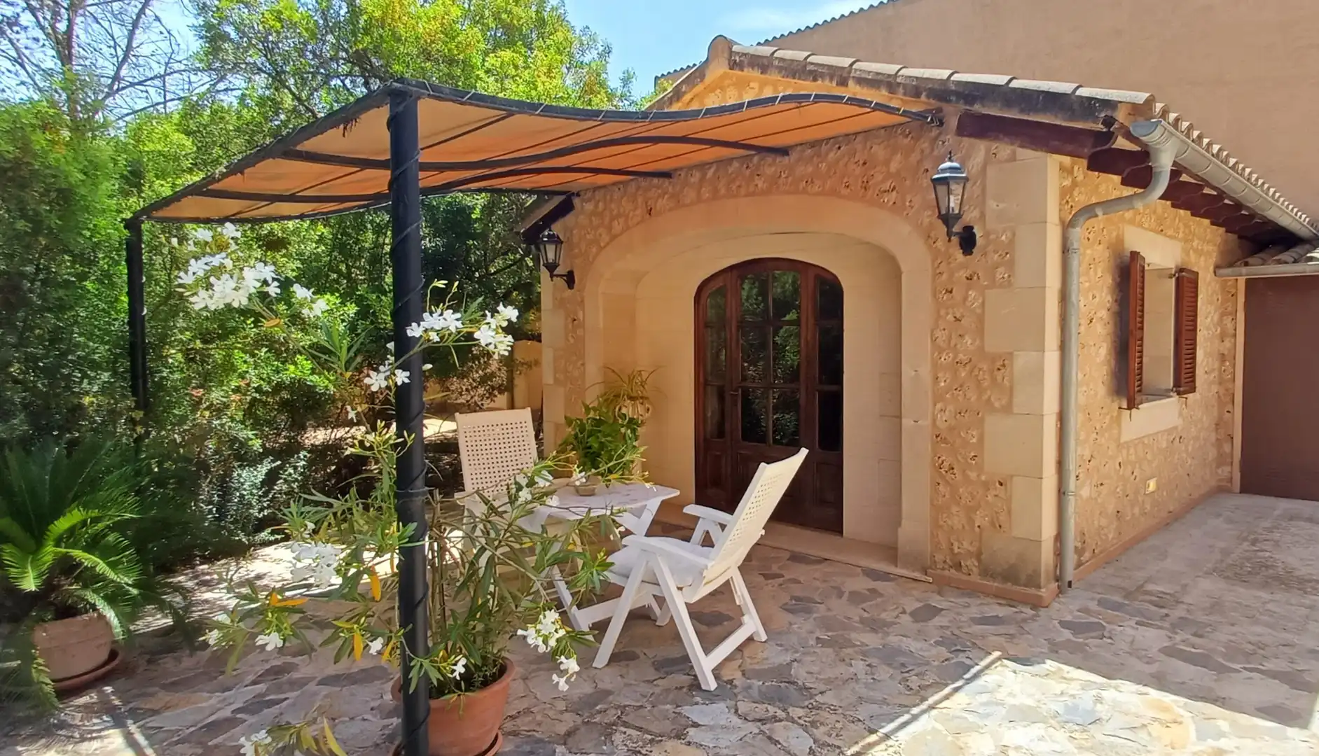 Terraza de Finca rústica de alquiler en Costitx con Aire acondicionado, Calefacción y Jardín privado