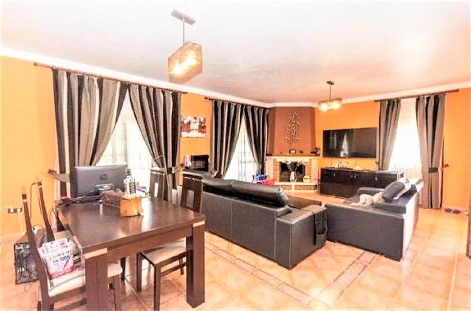 Sala de estar de Finca rústica en venta en Mijas con Piscina