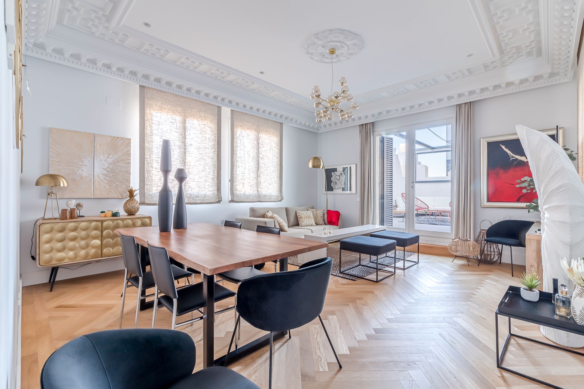 Menjador de Apartament en venda en  Madrid Capital amb Aire condicionat, Calefacció i Terrassa