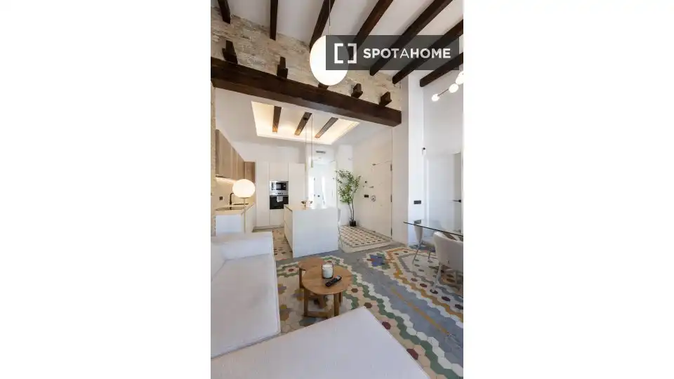 Sala de estar de Piso de alquiler en Valencia con Aire acondicionado, Calefacción y Amueblado