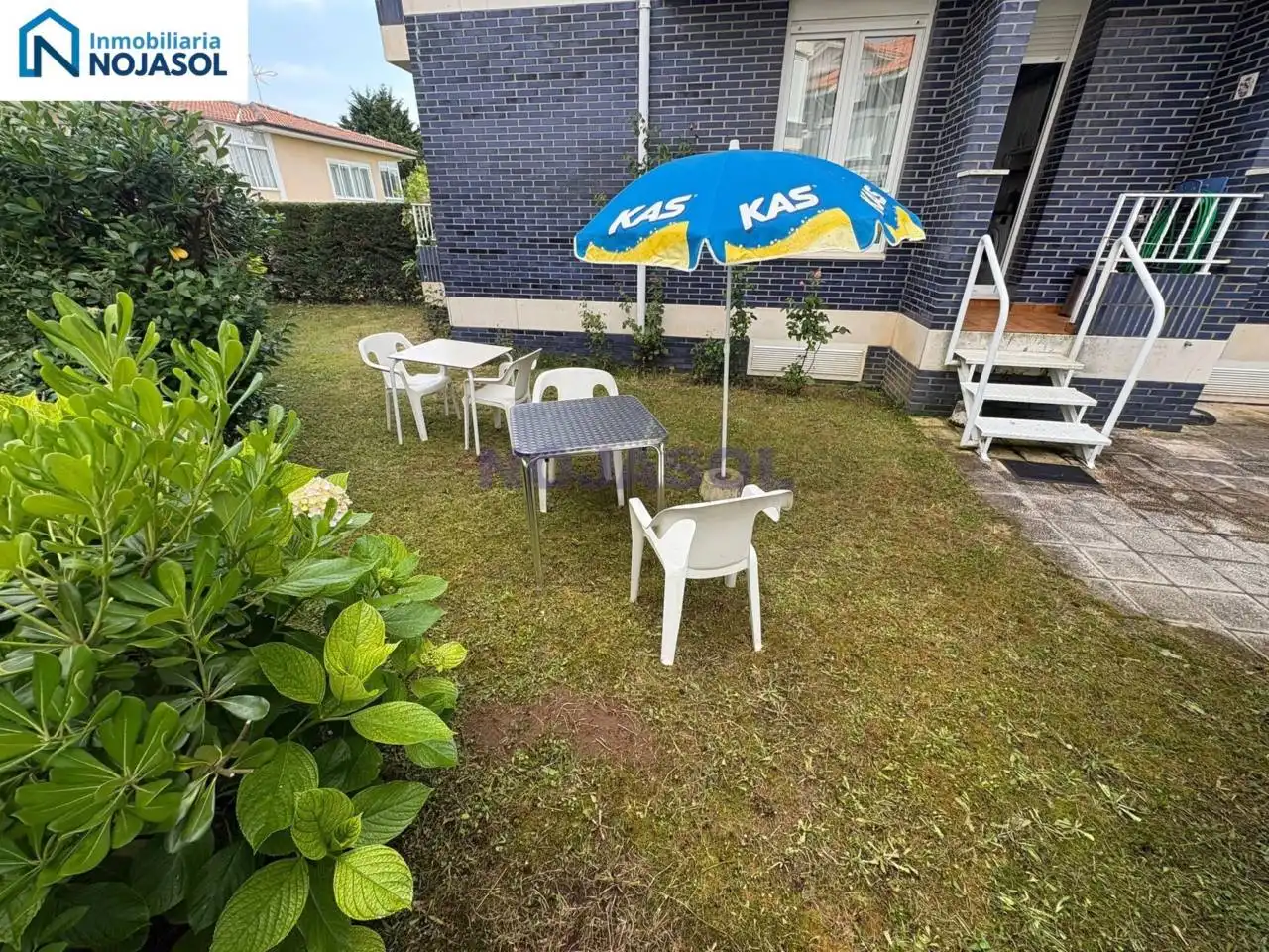 Terraza de Apartamento de alquiler en Noja con Calefacción, Jardín privado y Terraza