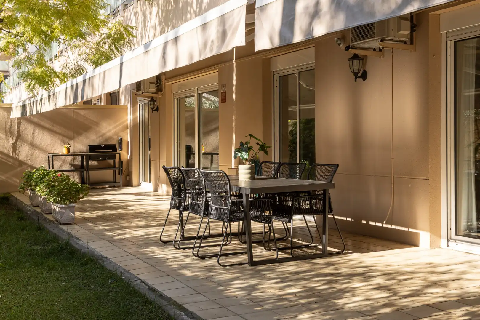 Terrasse von Wohnung zum Verkauf in Badalona mit Klimaanlage, Heizung und Privatgarten