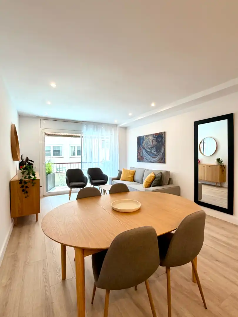 Sala de estar de Piso en venta en Girona con Aire acondicionado, Calefacción y Parquet
