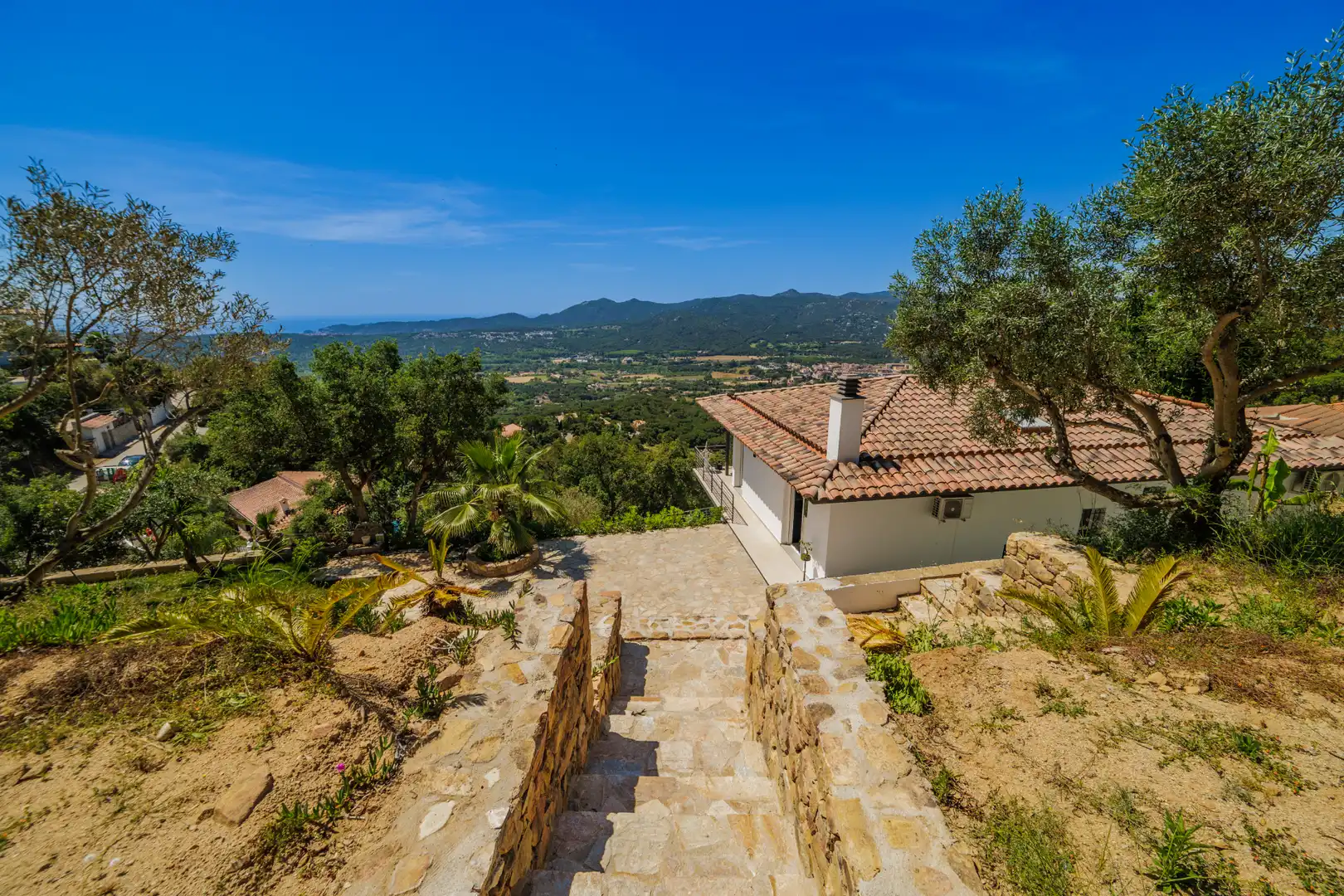 Vista exterior de Casa o xalet en venda en Santa Cristina d'Aro amb Aire condicionat, Jardí privat i Parquet