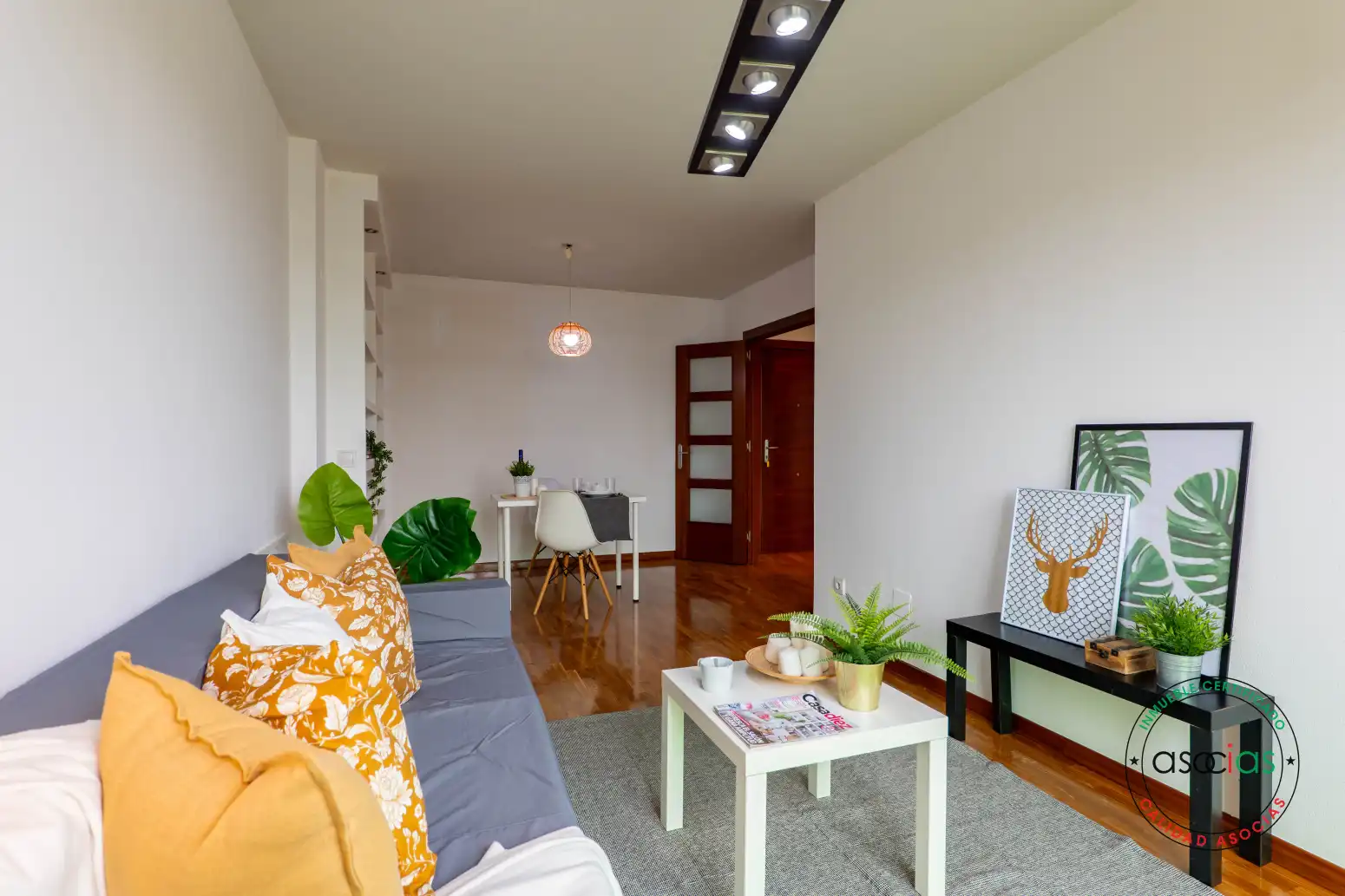 Living room of Flat for sale in Gijón   with Heating, Parquet flooring and Storage room
