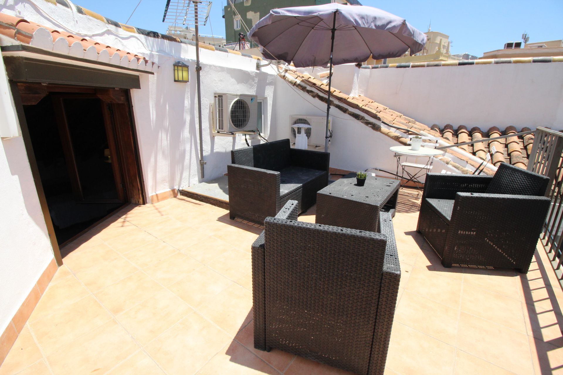 Terraza de Ático de alquiler en Málaga Capital con Aire acondicionado, Calefacción y Terraza