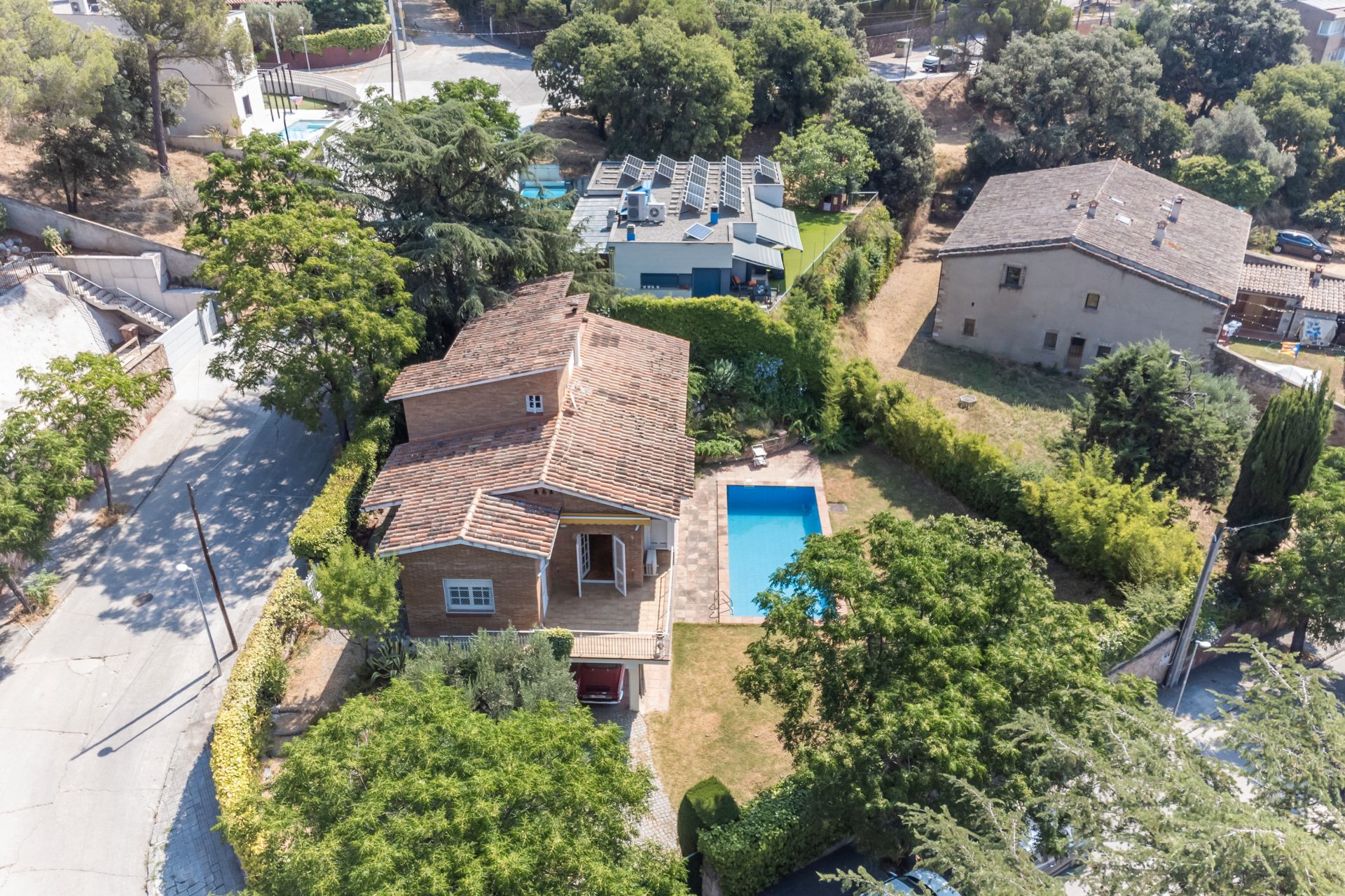 Vista exterior de Casa o xalet en venda en La Garriga amb Aire condicionat, Calefacció i Jardí privat