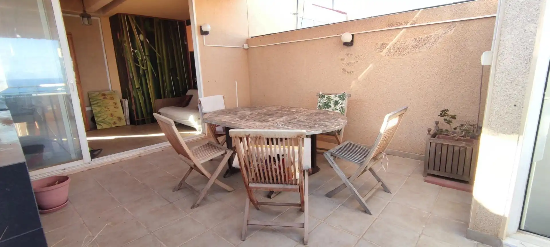 Terrasse von Dachboden zur Miete in Santa Pola mit Möbliert und Gemeinschaftspool