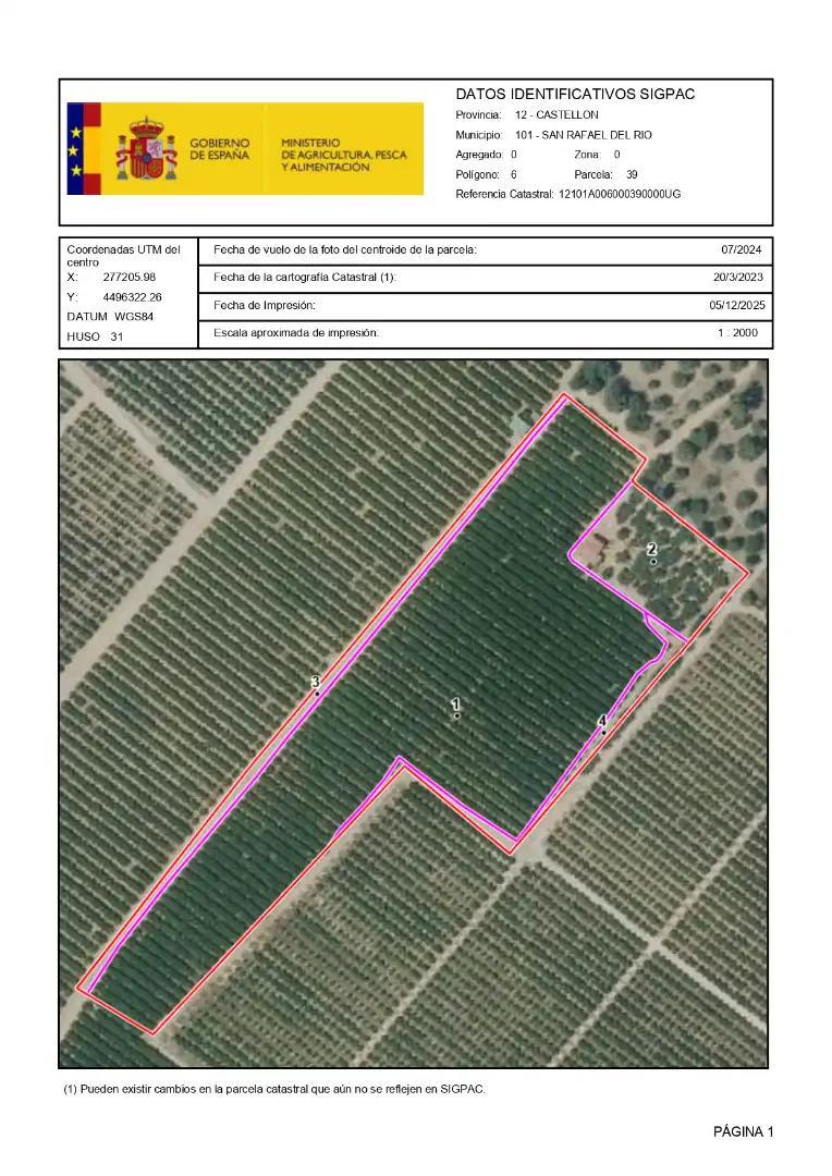Terreno rústico en venta en San Rafael del Río