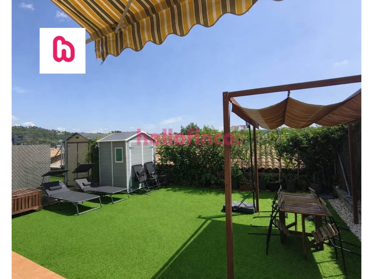 Terrasse von Wohnung zum Verkauf in Gironella mit Heizung, Parkett und Möbliert