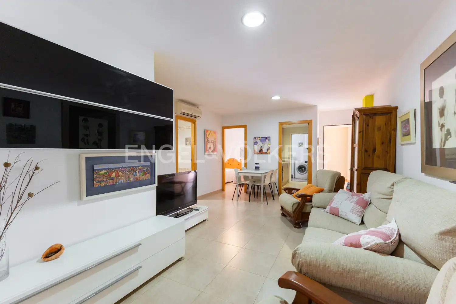 Sala d'estar de Pis en venda en Oropesa del Mar / Orpesa amb Aire condicionat, Calefacció i Jardí privat