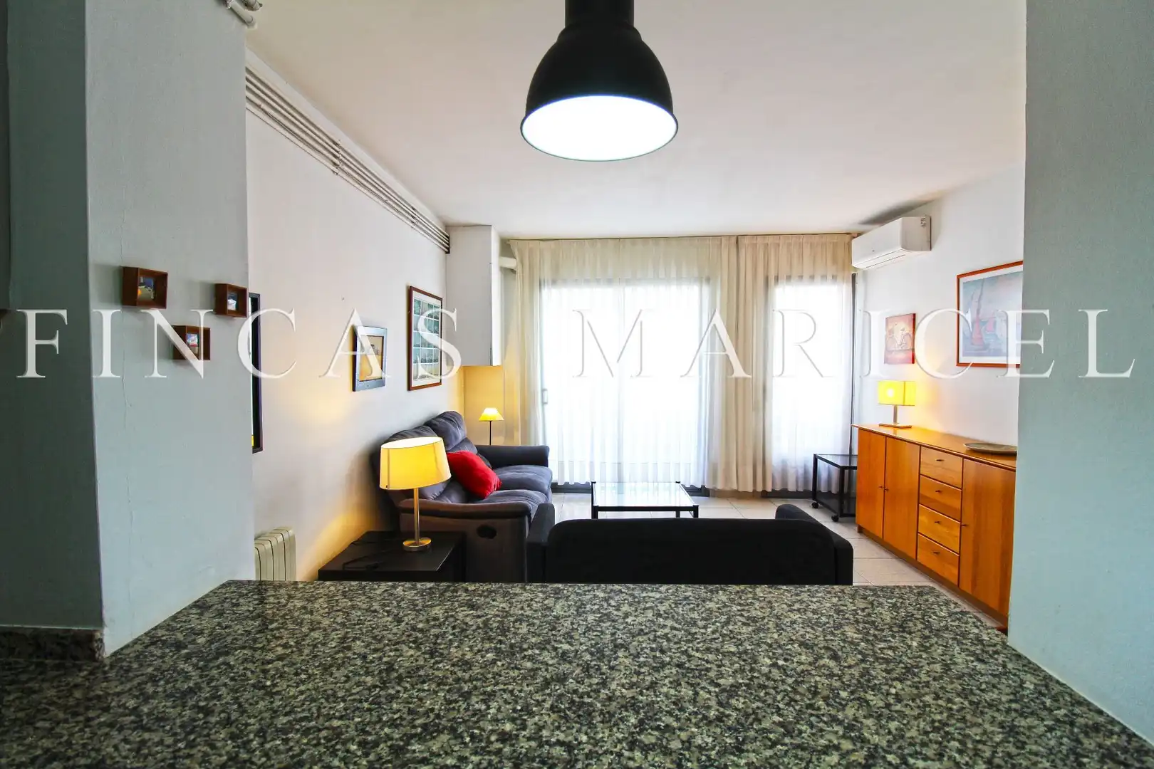 Wohnzimmer von Wohnung zum Verkauf in Sitges mit Klimaanlage, Heizung und Terrasse