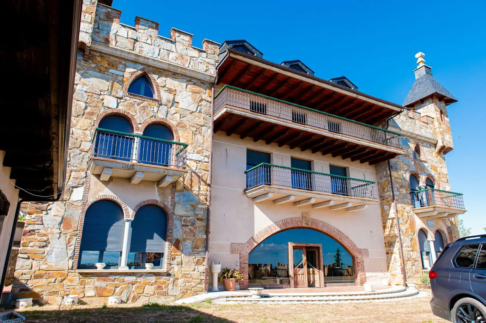 Vista exterior de Casa o chalet en venta en Quintana del Castillo con Calefacción, Jardín privado y Terraza