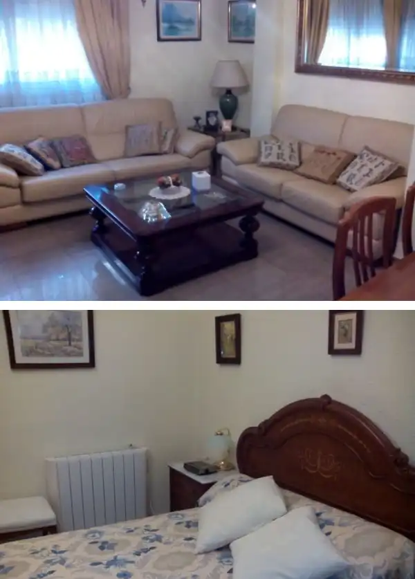 Wohnzimmer von Wohnung zur Miete in Valencia mit Klimaanlage, Heizung und Terrasse