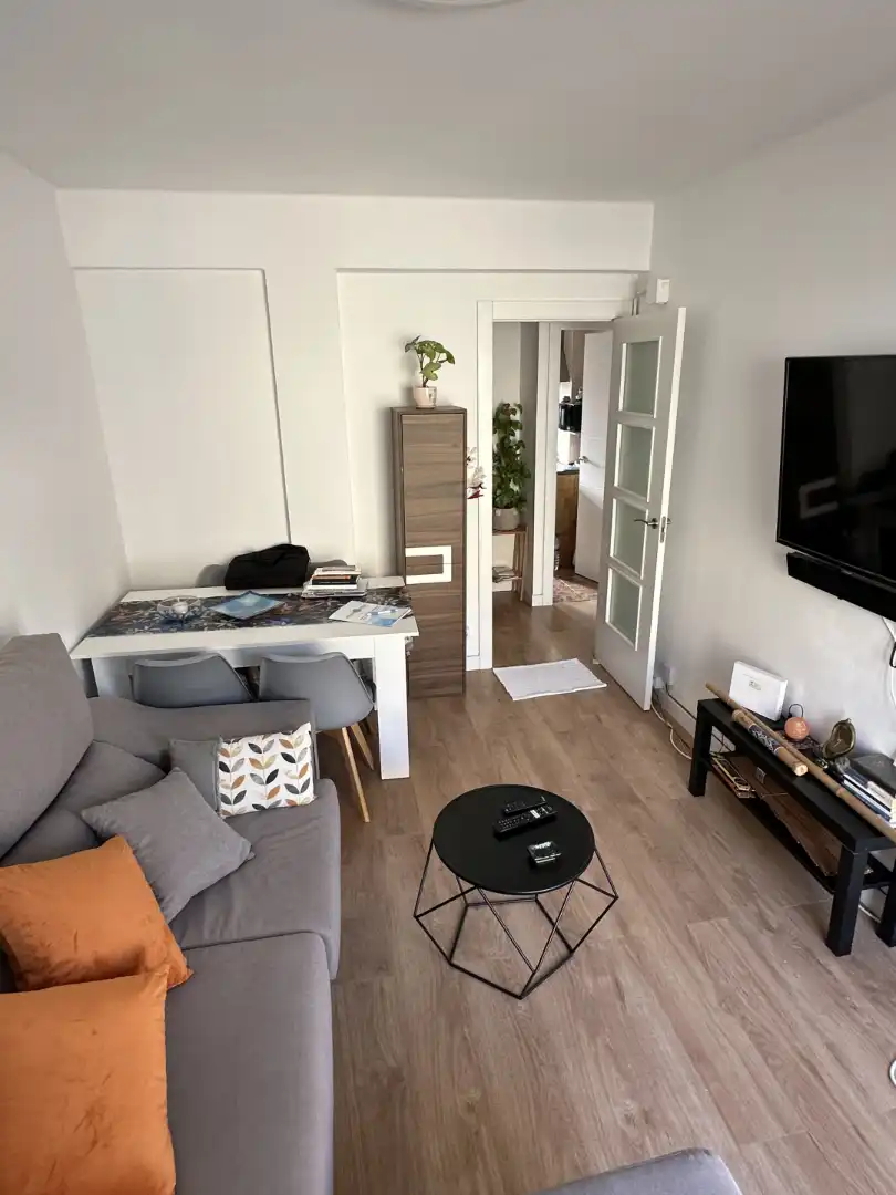 Living room of Flat for sale in Zaragoza  with Heating, Parquet flooring and Terrace