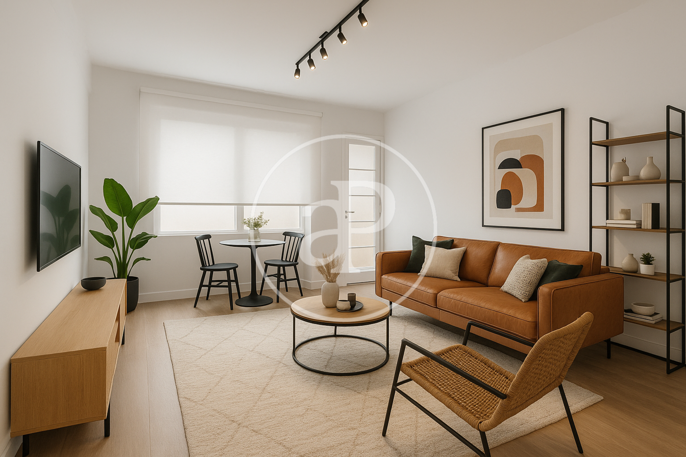 Living room of Flat for sale in  Valencia Capital  with Heating, Terrace and Furnished
