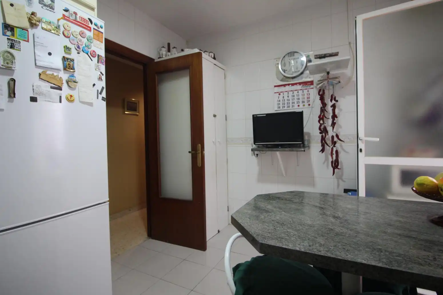 Küche von Wohnung zum Verkauf in Montijo mit Klimaanlage, Heizung und Parkett