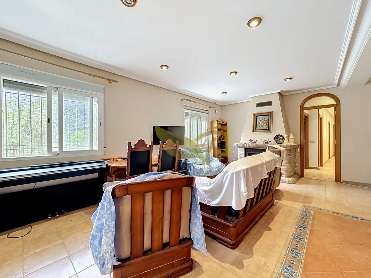 Sala de estar de Finca rústica en venta en Las Torres de Cotillas con Aire acondicionado, Jardín privado y Terraza