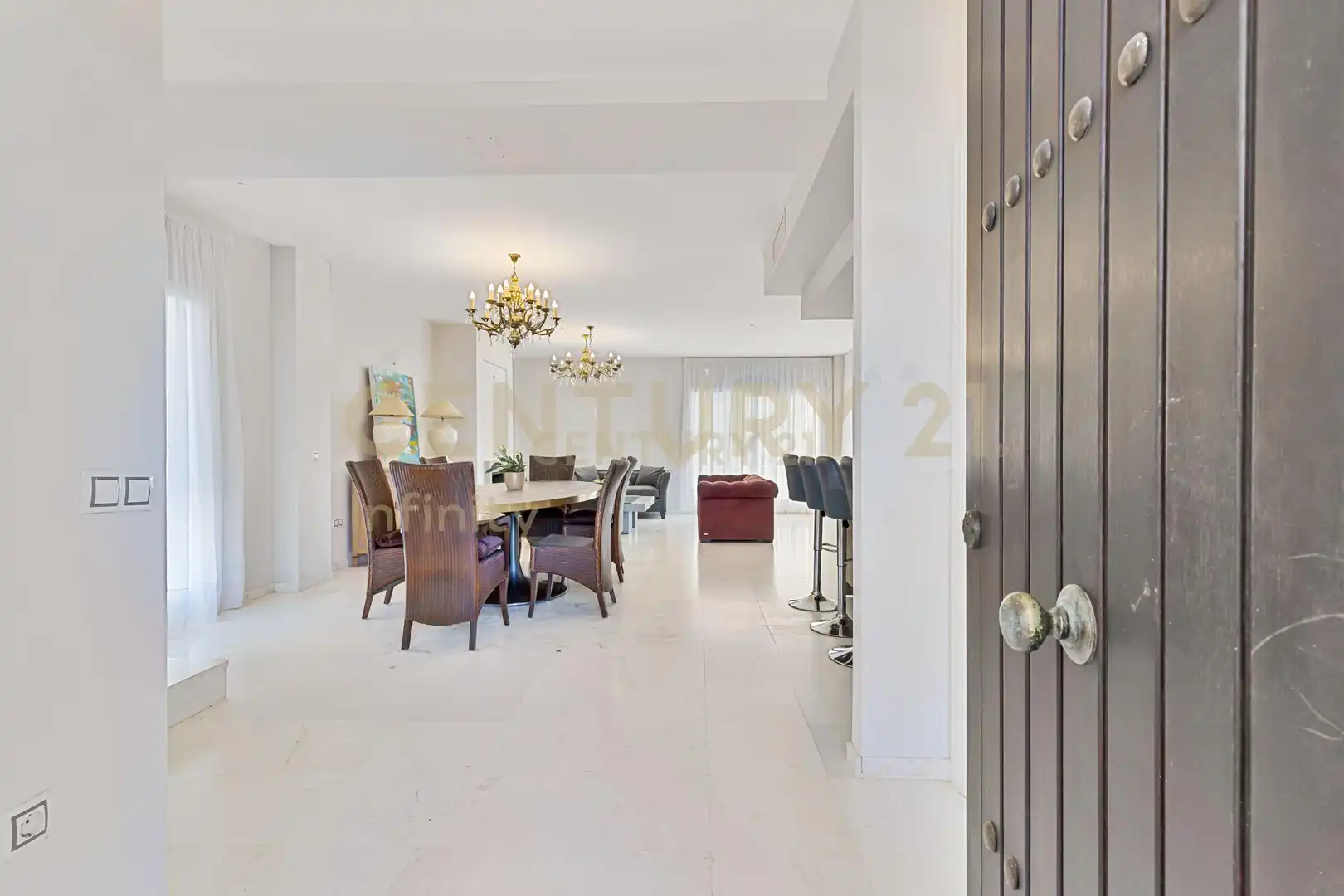 Comedor de Apartamento en venta en Mijas con Aire acondicionado, Jardín privado y Piscina