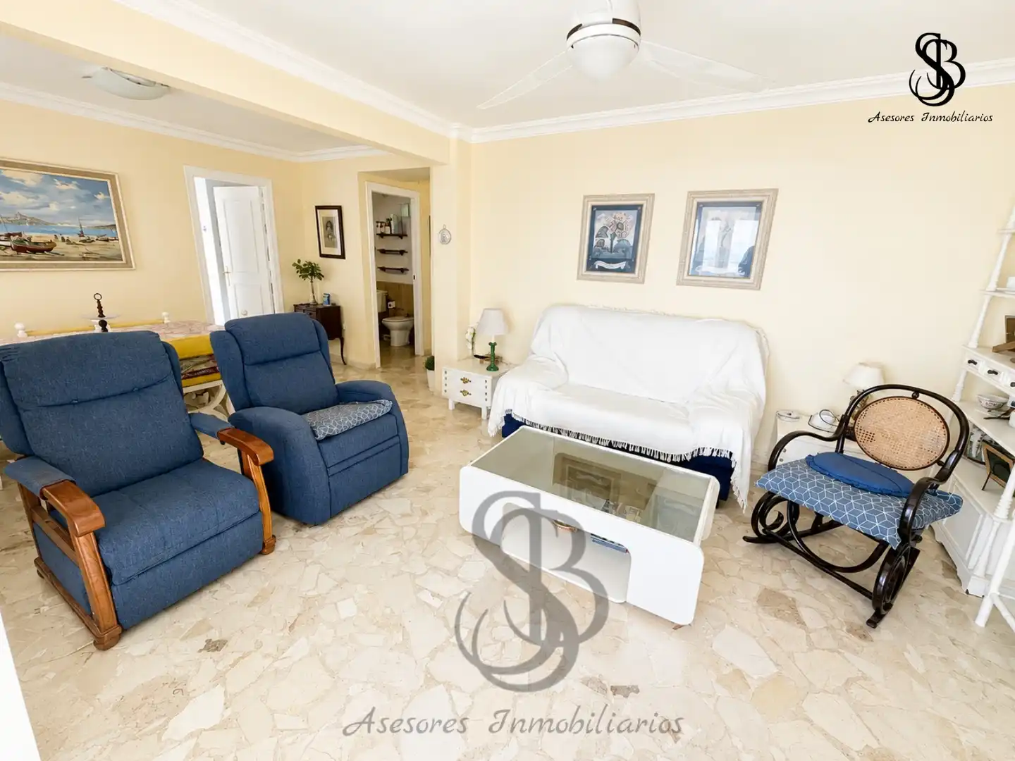 Wohnzimmer von Wohnungen zum Verkauf in Alicante / Alacant mit Klimaanlage, Heizung und Terrasse