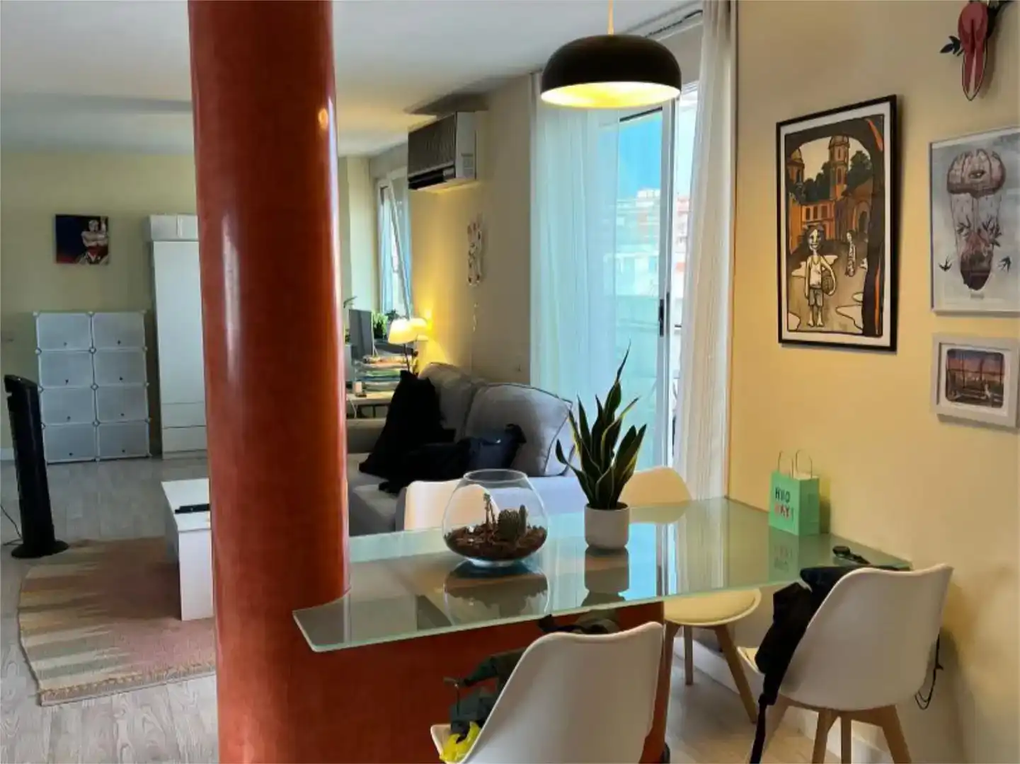 Wohnzimmer von Dachboden zur Miete in  Madrid Capital mit Klimaanlage
