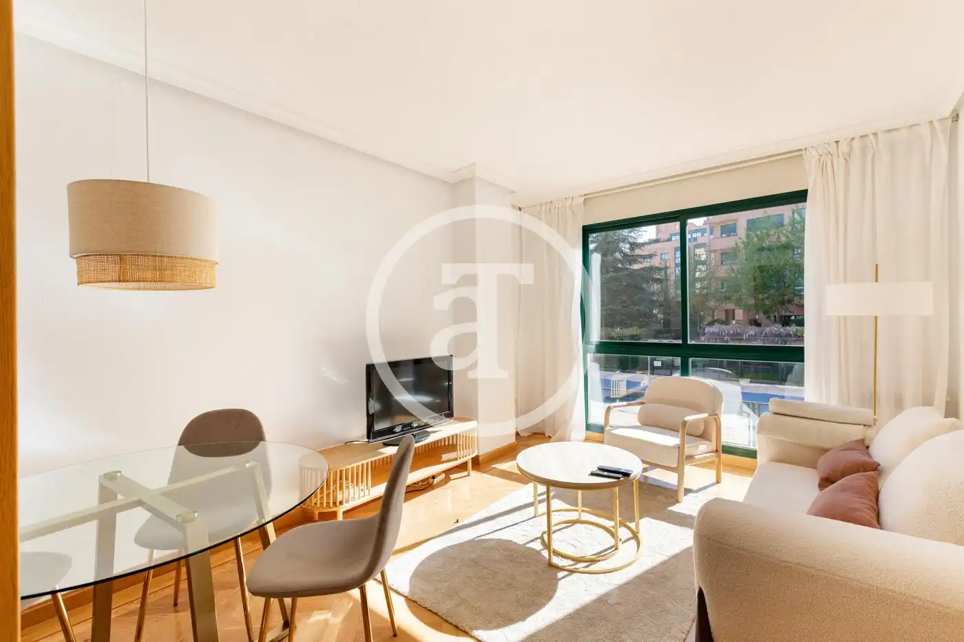 Wohnzimmer von Wohnung zur Miete in  Madrid Capital mit Klimaanlage, Heizung und Möbliert