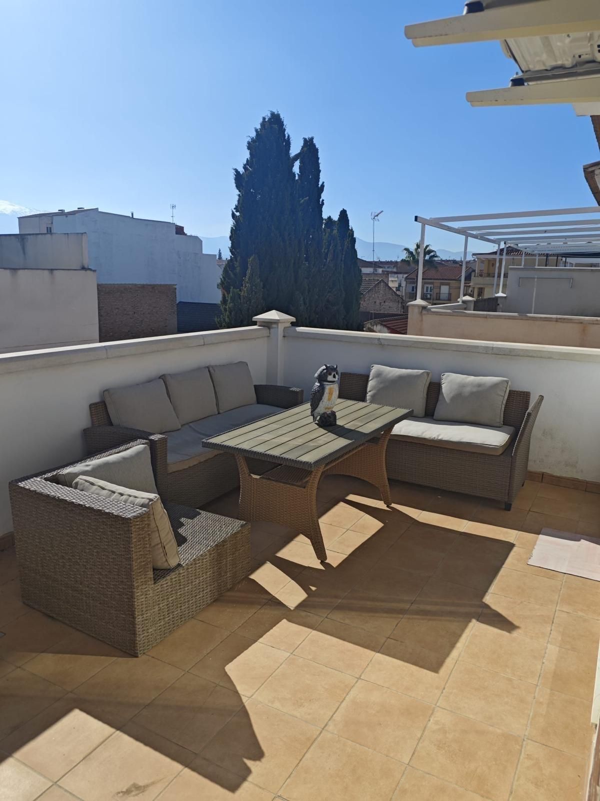 Terrasse von Dachboden zur Miete in Churriana de la Vega mit Klimaanlage, Parkett und Terrasse