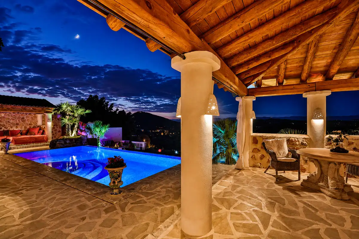 Terrace of Houses for rent in Santa Eulària des Riu  with Air Conditioner, Heating and Private garden