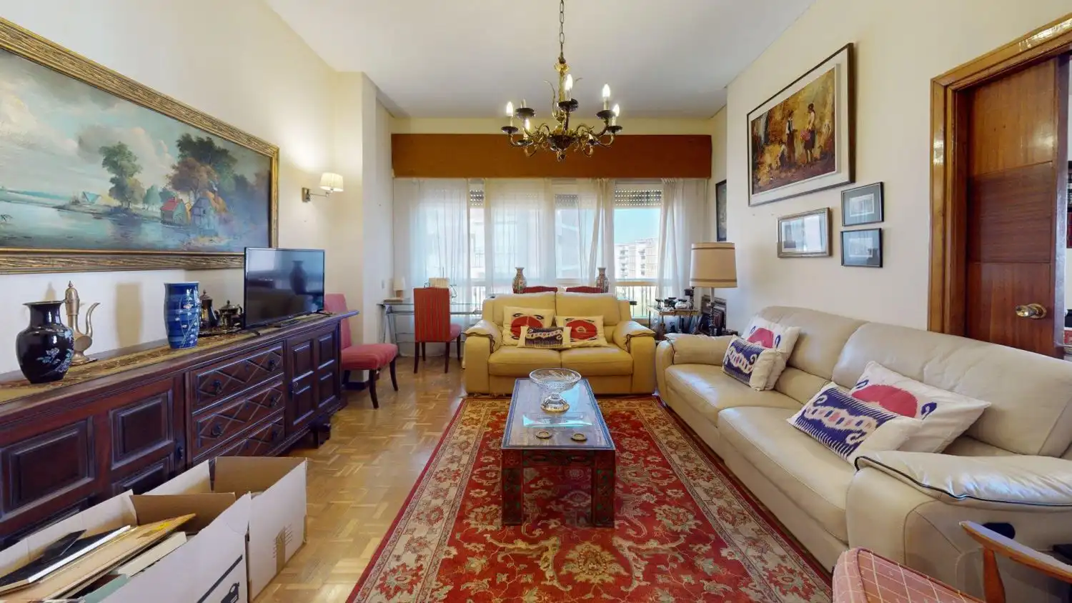 Living room of Flat for sale in Sevilla  with Air Conditioner, Terrace and Storage room