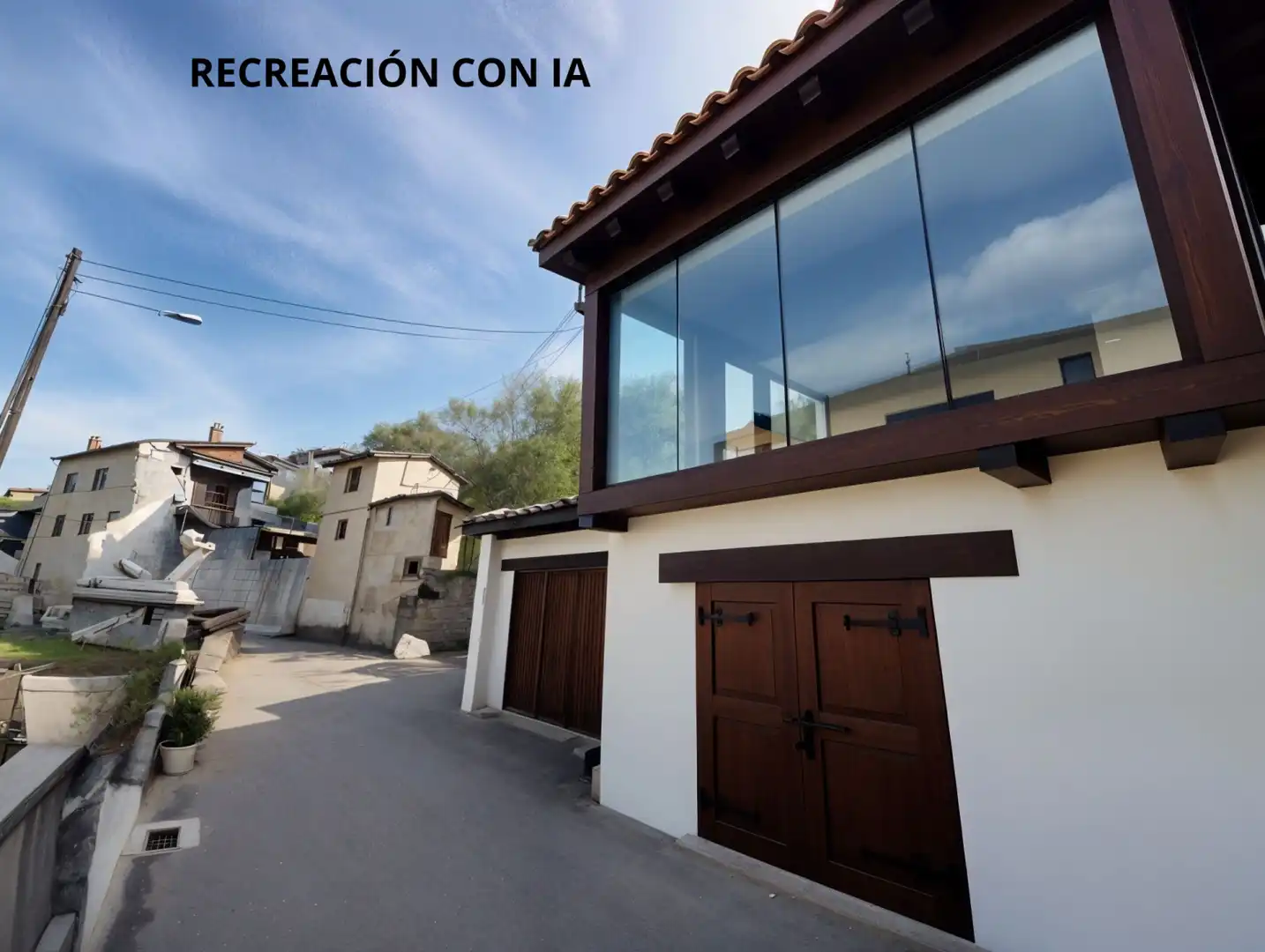 Vista exterior de Casa adosada en venta en Laviana con Trastero y Balcón