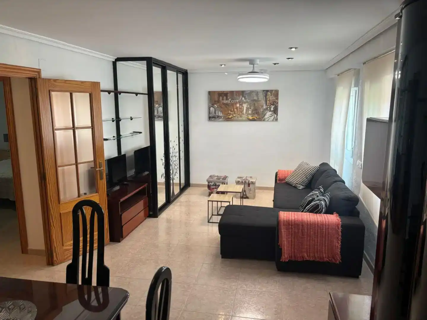 Wohnzimmer von Wohnung zur Miete in Burjassot mit Klimaanlage und Balkon