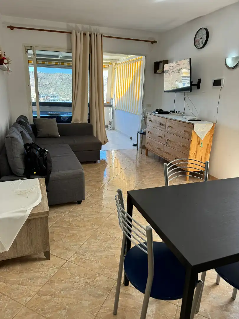 Sala de estar de Apartamento en venta en Mogán con Terraza, Amueblado y Lavadora